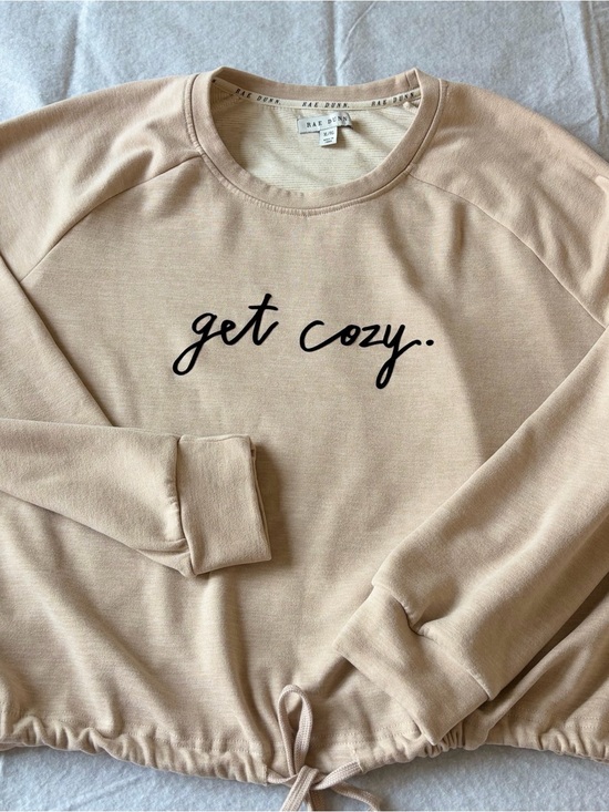 Rae Dunn Sweaters - Rae Dunn Beige Crewneck Sweatshirt with Black Script